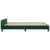 vidaXL Giroletto senza Materasso Verde Scuro 140x190 cm in Velluto