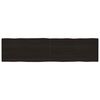 vidaXL Piano Tavolo Marrone Scuro 200x50x(2-6) cm Rovere Non Trattato