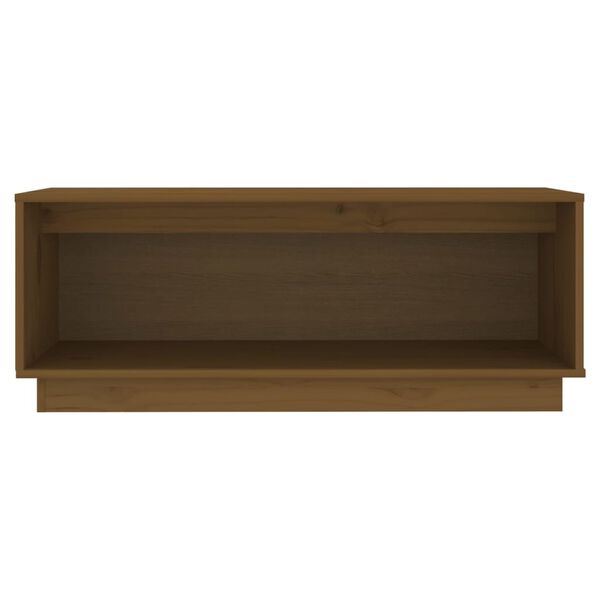 vidaXL Mobile Porta TV Ambrato 90x35x35 cm in Legno Massello di Pino