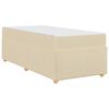 vidaXL Struttura del letto con materasso Crema 80 x 200 cm Tessuto