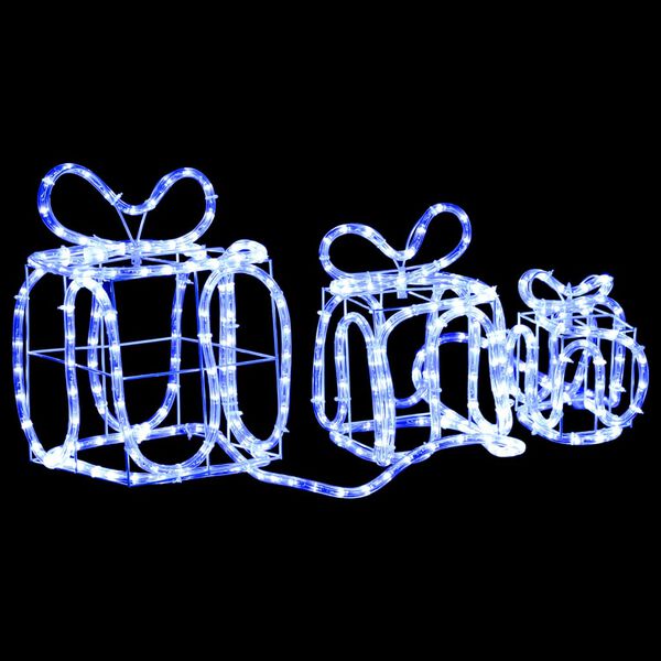 vidaXL Decorazione Natale Scatole Regalo con 180 LED Interni Esterni