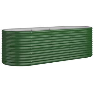 vidaXL Letto Giardino Acciaio Zincato 224x80x68 cm Verde