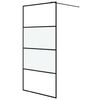 vidaXL Parete Doccia Walk in Nera 100x195cm Vetro Semi Smerigliato ESG