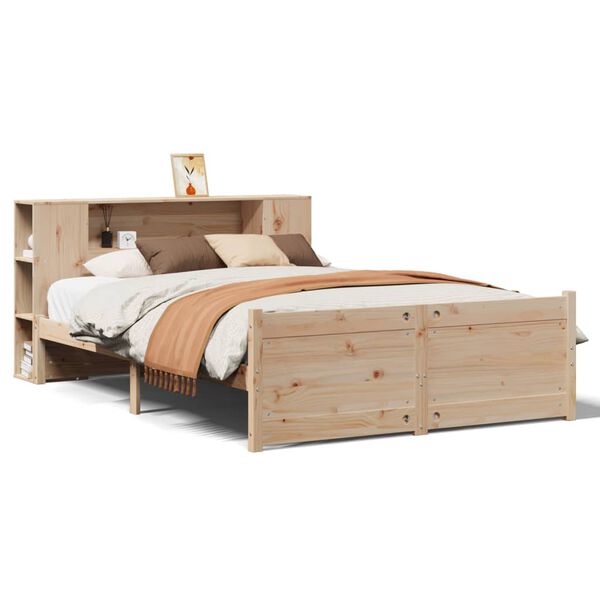 vidaXL Letto Libreria senza Materasso 120x200cm Legno Massello di Pino