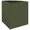 vidaXL Vaso d'angolo Oliver verde 45 x 45 x 50 cm Acciaio