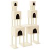vidaXL Albero per Gatti con Tiragraffi in Sisal Crema 199 cm