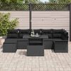 vidaXL Set Divano da Giardino con cuscino 8 pcs Nero Poly Rattan