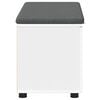 vidaXL Panca per ingresso con cuscino con porta Bianco 80 x 46 x 46 cm