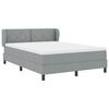vidaXL Letto a molle con materasso Grigio chiaro 140 x 190 cm Tessuto
