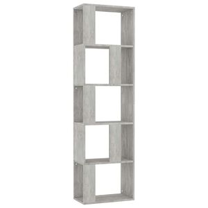 vidaXL Libreria/Divisorio Grigio Cemento 45x24x159cm Legno Multistrato