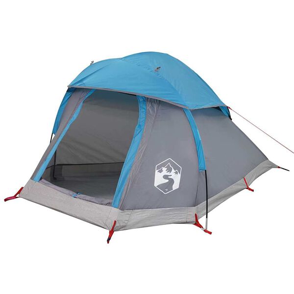 vidaXL Tenda da Campeggio a Cupola per 1 Persona Blu Impermeabile