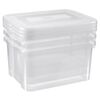 Curver Set di Scatole Portaoggetti Handy 3x25 L Trasparente
