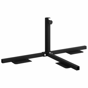 vidaXL Telaio Base per Parasol a Mezza Nero Acciaio for 32-38 mm Pole