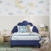 vidaXL Struttura letto bambini con testata Blu Polizia 80 x 200 cm