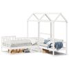vidaXL Set Dormeuse e Panca con Tetto Bianco 90x190cm Massello Pino