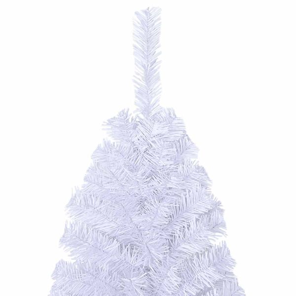 vidaXL Albero di Natale Artificiale con Rami Spessi Bianco 120 cm PVC