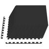 vidaXL Tappeti 12 pz Nero 4,32 m&sup2; Schiuma EVA
