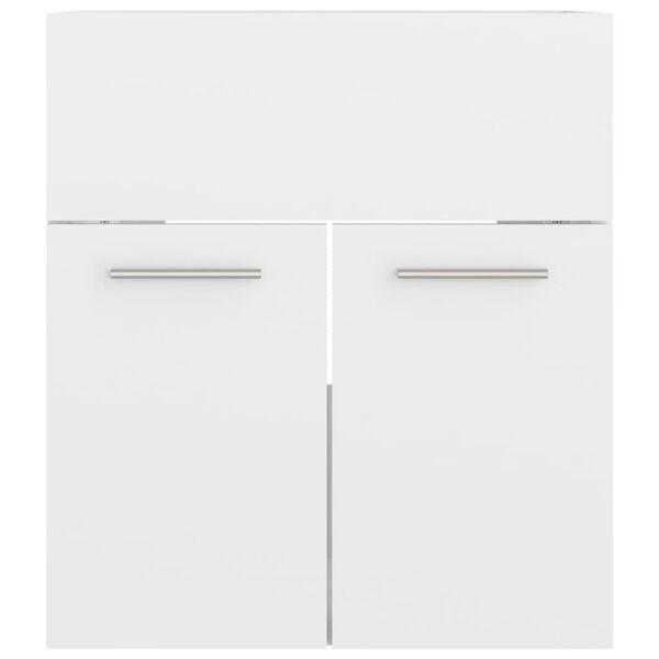 vidaXL Mobile Sottolavabo Bianco Lucido 41x38,5x46cm Legno Multistrato