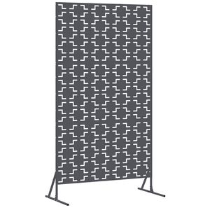vidaXL Schermo per Privacy 100 x 50 x 180 cm Acciaio Antracite