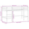 vidaXL Letto Soppalco con Scala Bambini 90x200 cm Legno Massello Pino