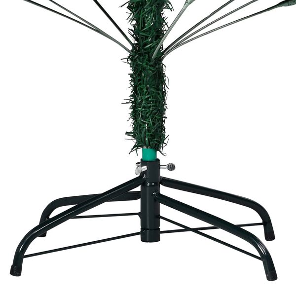 vidaXL Albero di Natale Preilluminato con Palline Verde 210 cm PVC