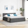 vidaXL Letto con testiera Grigio scuro 180 x 200 cm Tessuto