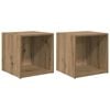 vidaXL Set mobile TV 2 pz Rovere artigianale Legno ingegnerizzato