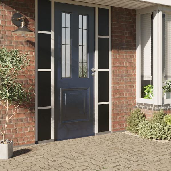 vidaXL Pellicola Vetri Statica Smerigliata Nera 60x1000 cm PVC