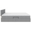 vidaXL Letto con contenitore e LED Grigio chiaro 200 x 200 cm Tessuto