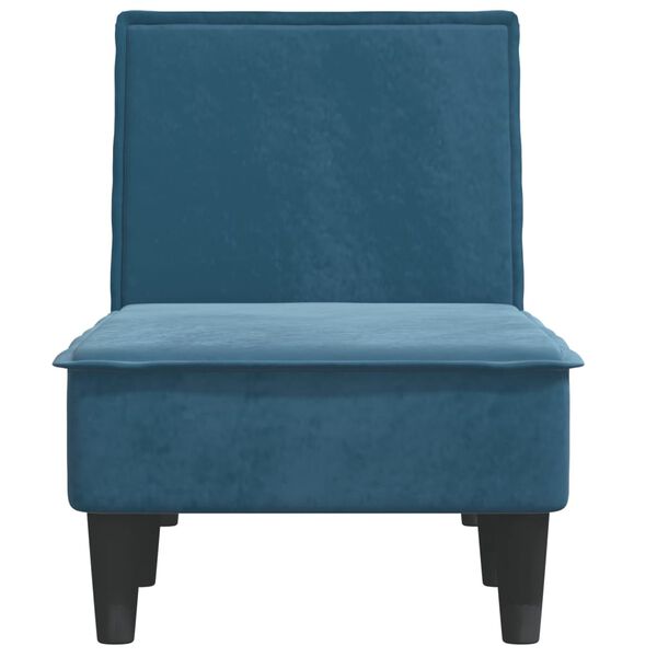 vidaXL Chaise Longue in Velluto Blu
