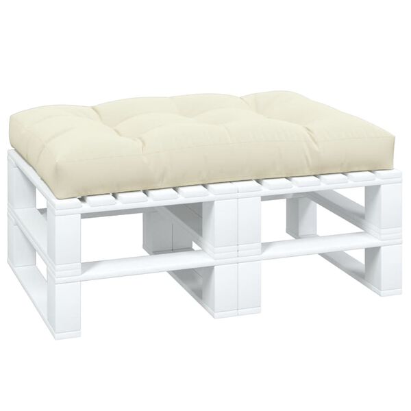 vidaXL Cuscino per Pallet Crema 120x80x12 cm in Tessuto