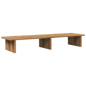 vidaXL Supporto per Monitor Rovere Artigianale 100x27x15 cm Truciolato