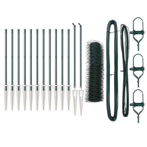 vidaXL Palo della recinzione Verde 25 x 0,6 m (rete 50 mm)