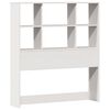 vidaXL Letto Libreria senza Materasso Bianco 90x190 cm Massello Pino