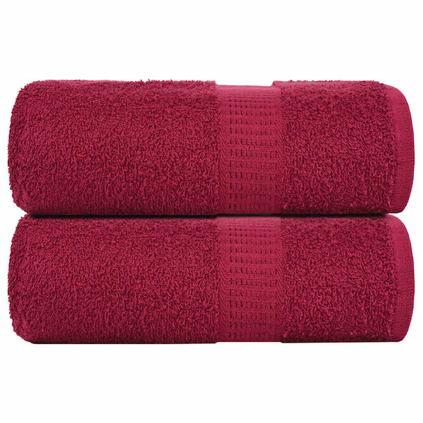 vidaXL Asciugamani da bagno 2 pz FROGN Bordeaux 30x30 cm 100% cotone