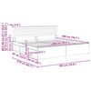 vidaXL Struttura del letto Sonoma 200 x 200 cm Pino massello