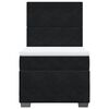 vidaXL Giroletto a Molle con Materasso Nero 90x190 cm in Velluto