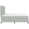 vidaXL Letto a molle con materasso Grigio chiaro 200 x 200 cm Tessuto