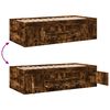vidaXL Divano Letto con Cassetti senza Materasso Rovere Fumo 100x200cm