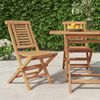 vidaXL Sedie da Giardino Pieghevole 2pz 47x63x90cm Legno Massello Teak
