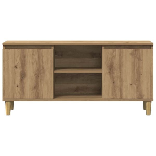 vidaXL Mobile TV Rovere Artigianale 102x35x50 cm in Legno Multistrato