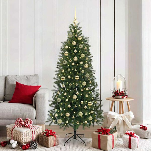 vidaXL Albero di Natale artificiale con 300 LED Verde 180 cm PE e PVC
