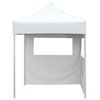 vidaXL Gazebo Pieghevole Professionale 2 Pareti 2x2m Acciaio Bianco