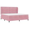 vidaXL Letto a molle con materasso Rosa 200 x 200 cm Poliestere