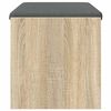 vidaXL Panca per ingresso con cuscino Rovere Sonoma 83 x 38 x 40 cm