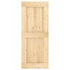 vidaXL Porta Scorrevole con Set Hardware 85x210 cm Legno Massello Pino