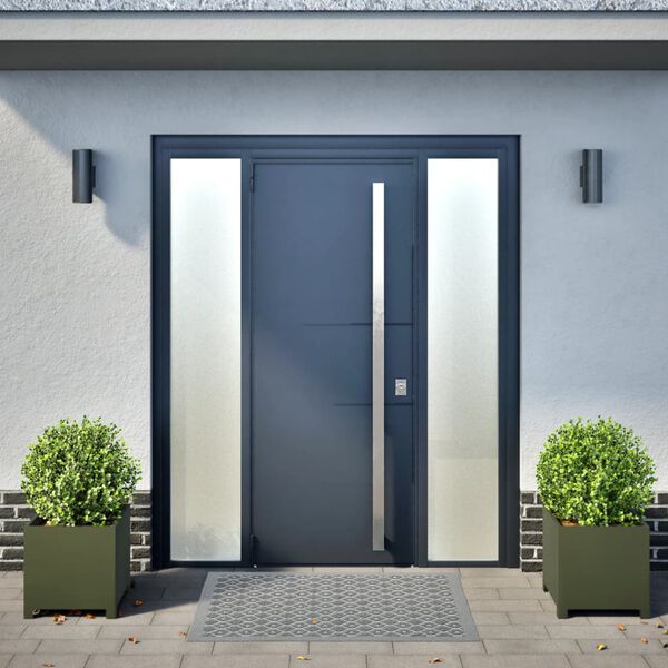 vidaXL Fioriere da Giardino 2 pz Verde Oliva 40x40x40 cm in Acciaio