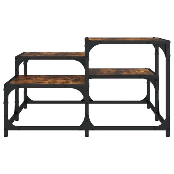 vidaXL Tavolino da Salotto Rovere Fumo 68x68x40cm in Legno Multistrato