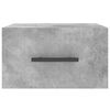 vidaXL Comodini a Muro 2 pz Grigio Cemento 35x35x20 cm