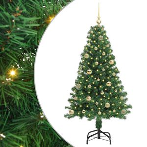 vidaXL Albero di Natale artificiale con 150 LED Verde 150 cm